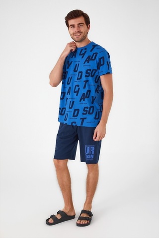 Rolypoly Sea Side Mavi Erkek Bermuda Takım 5274-33199 Saks Mavisi