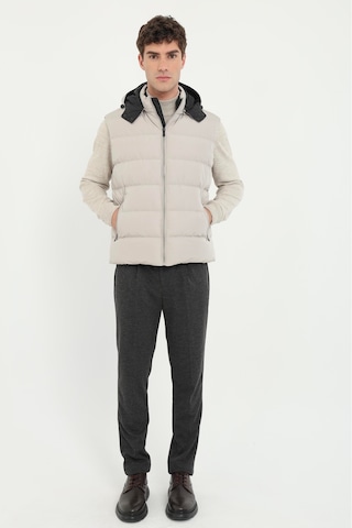 Dufy Erkek Slim Fit Kapüşonlu Taş Yelek Mont-18152
