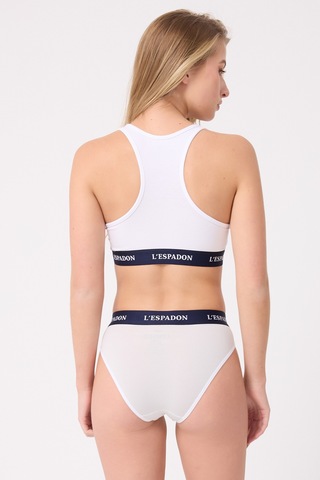 Racer Crop Top Racer Back Crop Top -3085 Beyaz