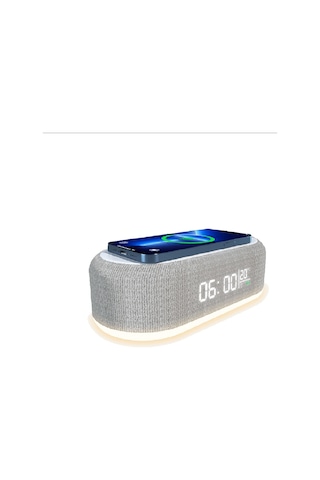 Linktech W794 4in1 15w Kablosuz Şarj Cihazı Saat Alarm Gece Lambası