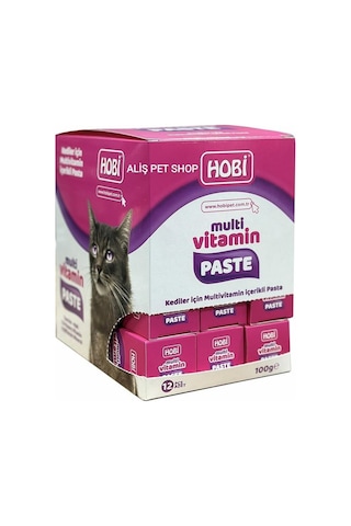Hobi Multivitamin Paste Kediler İçin Multivitamin İçerikli Pasta 12 x 100 G