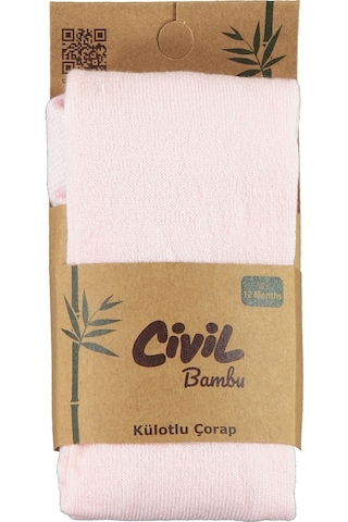 Civil Baby Kız Bebek Külotlu Bambu Çorap 0-12 Ay Pembe 70a839007ss1-1 Pembe