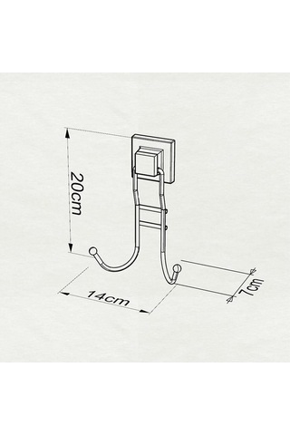Tekno Tel Ef-236 Siyah 2'li Askı Bornozluk Yapışkanlı/vidalı Deliksiz Metal Banyo Havluluğu Mat Siyah