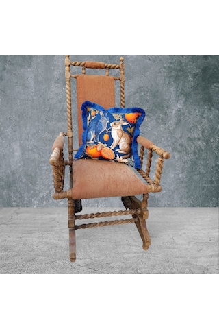 Tavşan Çift Taraflı Dekoratif Püsküllü - Saçaklı Kırlent Kılıfı 1 Karışık/Çok Renkli