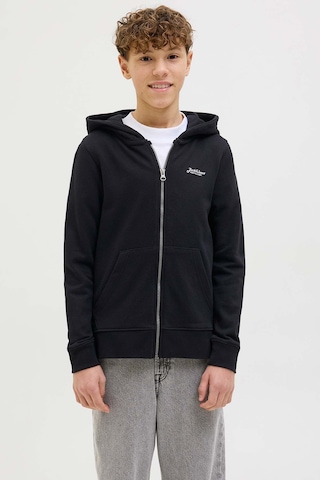 Jack & Jones Jjbeau Sweat Zıp Hood Jnr Siyah Erkek Çocuk Sweatshirt 000000000102257557 Siyah