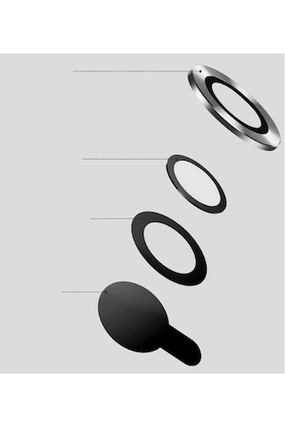 Noktaks - İphone 13 Uyumlu - Kamera Lens Koruyucu Cl-07 - Siyah - T21298 Siyah