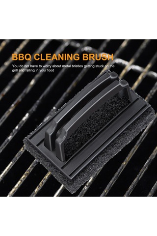 Padalink Siyah Sponge Barbeque Temizleme Fırça - Dayanıklı Pp Malzeme, Tüm Izgaralar İçin Kalın Yüzey, Yağ Ve Yemek Kalıntılarını Tamamen Kaldırır