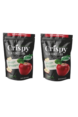 Dondurularak Kurutulmuş Kırmızı Elma Dilimleri 20 Gram 2'li Pa...