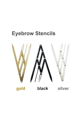 Sones Kaş Cetveli Üç Noktalı Konumlandırma Denge Kaş Kartı Gümüş