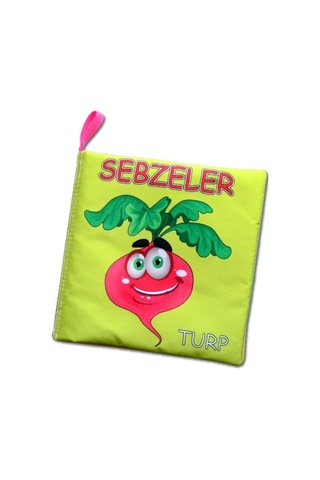 Tox Sebzeler Sessiz Kumaş Kitap T113 - Bez Kitap Eğitici Oyuncak