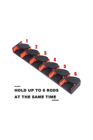 Xindoker Duvar Takılı Balıkçılık Kamışı Tutucu, Eva Köpük Malzeme, Siyah, 30cm Boyut, Paketli