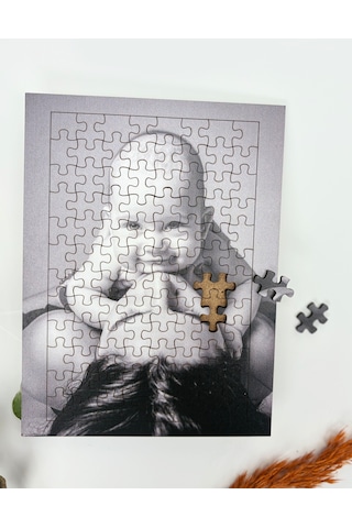 98 Parçalı - Kişiye Özel Puzzle Yapboz - 15x21cm Mdf