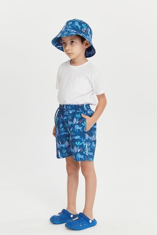 Benitto Kids Erkek Çocuk Desenli Deniz Şortu 7010-mavi