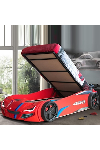 Arabalı Yatak , Bazalı Arabalı Yatak Merso Eko - Kırmızı