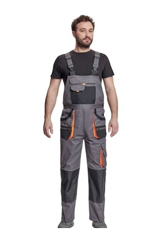 Cerva Carbl Be Bahçıvan Tulum Gri-Siyah