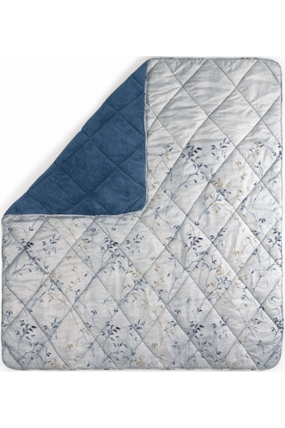 Cotton Box Velvet Çift Kişilik Yorgan Nitsa Denim 195x215 Cm Mavi