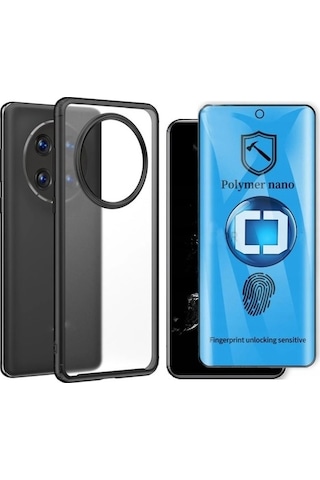 Vendas Xiaomi Mi 14 Ultra Kılıf Zore Volks Kapak + Polymer Nano Ekran Koruyucu Siyah