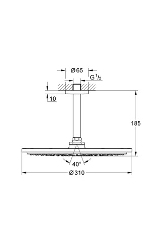 Grohe Rainshower Cosmopolitan Tepe Duşu 30 CM - 26067be0