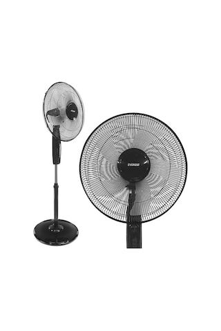 Everest Fan11 Cool Air 16 İnç 45 Watt 5 Pervaneli 3 Kademe 1200rpm Zaman Ayarlı Vantilatör Siyah