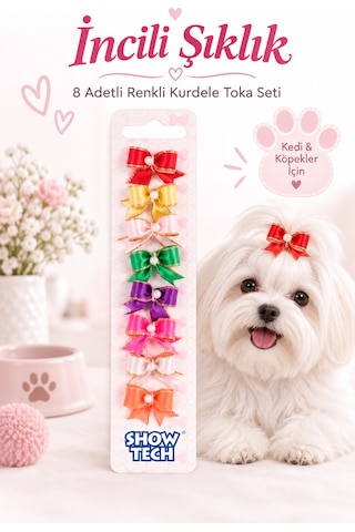 Show Tech Cutie Pearl Köpek Lastikli Toka 8 Parça Pudra