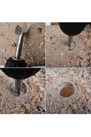 80 Mm Menteşe Yuva Açma Freze Matkap Ucu Mumluk Açma Aparatı
