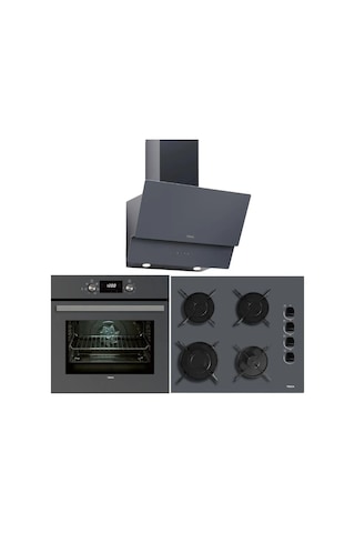 Teka HAK 625 ST - GBE 64002 KBC ST - ATV 60 PRO ST Ankastre Set Gri