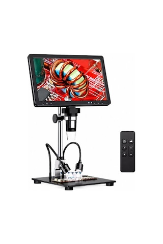 Jb Dm12 Dijital Mikroskop 10.1'' Ips Ekran, 2000x Büyütme , Endüstriyel Tamir Ve Eğitim İçin Dijital Video Mikroskop