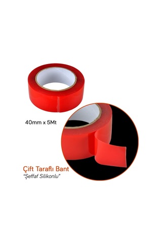 Carpi 40 Mm x 5 Mt Çift Taraflı Silikonlu Bant Şeffaf Br6570178