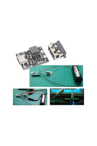 Xiyyadms 5v 2a Li-poly Batarya Şarj-deşarj Modülü, Type-c Girişli, Usb-a Femele Soketli, 92.5% Dönüşüm Verimliliği Standart Sürüm