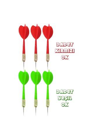 15 İnç Çift Taraflı Dart Tahtası Seti 6 Çelik Oklu Dart Hedef Tahtası Oyunu Takımı Dart Seti 517