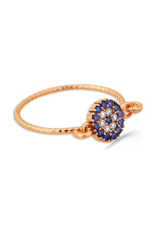 Kuyumcudukkani Elişi Nazar Taşlı Yüzük-10314-r-m Rose Gold