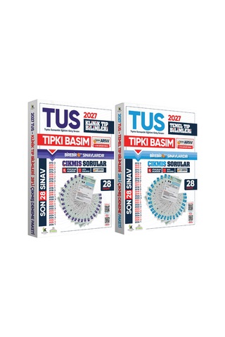 2027 TUS Temel&Klinik Tıp Bilimleri ÖSYM Çıkmış Soru Tıpkı Basım Son 15 Yıl 56lı Deneme Kitapçığı