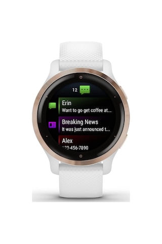 Garmin Venu 2s Gps Akıllı Saat Küçük Boy, Gelişmiş Sağlık Izleme, Rose Gold Çerçeveli Akıllı Saatler Beyaz