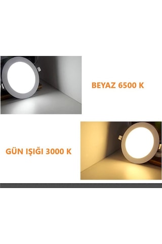 6 Watt Slim Yuvarlak Led Panel Sıvaaltı Driver Dahil
