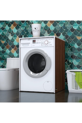 Kenzlife Çamaşır&kurutma Makinesi Dolabı Büyük Boy Afanasi Cvz 100 80 70 Banyo Kapaksız Arkalıksız Beyaz