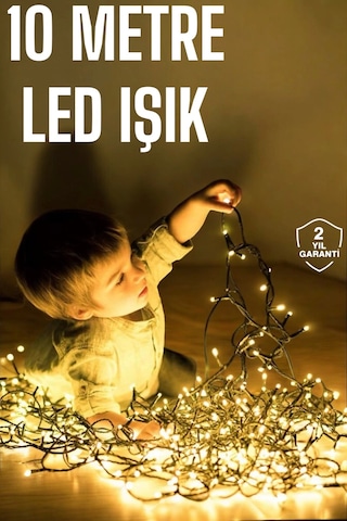 Gün Işığı 10 Metre Led Işık Şerit Led Süsleme Parti Malzemesi Çok Renkli