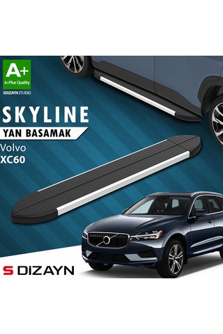 S-dizayn Volvo Xc60 2 Skyline Aluminyum Yan Basamak 193 Cm 2017-2023 A+ Kalite