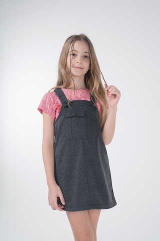 Brz Kids Kız Çocuk Salopet-Antrasit