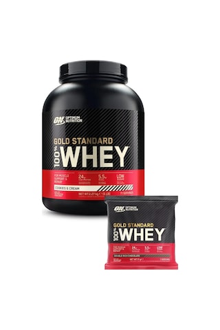 100% Whey Gold Standard Kurabiye Ve Krema Aromalı 2.27kg 71 Servis Yüksek Protein Tozu - 100% Whey Gold Standard Çikolata Aromalı Şase 31g 1 Servis çikolata