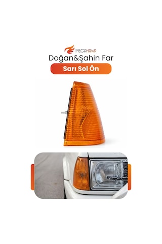 Doğan Şahin Ön Sinyal Lambası Sol Sarı Cam Led Uyumlu Köşe Sinyal Farı