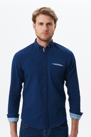 Arma Erkek Denim Jean Slim Fit / Dar Kesim Kot Dokuma Gömlek K9gkd1070 Lacivert