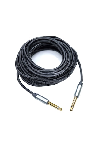6.3 Mm Mono Gitar Anfi Ara Bağlantı Kablosu Ts Mono Jaklı Kablo 10m