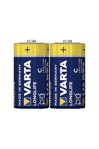Varta 4114 Longlife Alkalin Orta Boy C Pil 2 x 10'lu