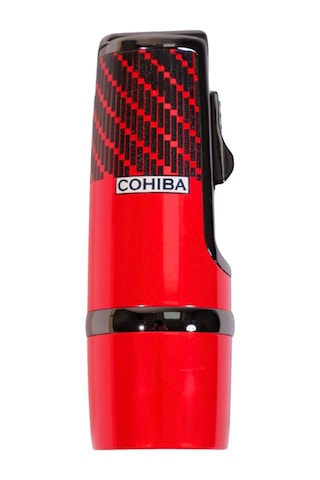 Cohiba 3 Torch Pürmüz Kırmızı-siyah Desenli Metal Puro Çakmağı - Tr9246