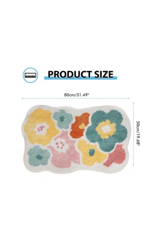 Kangvka Yumuşak Fluffy Banyo Halısı - Yüksek Emici, Kaymazsız, Makine Yıkama Uygun, 40x60 Cm Keçiboynuzu Benzeri Diğer