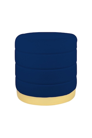 Lungo Roller Gold Kaplama Luxery Puf-mavi Babyface Kumaş Pofuduk Oturma Pufu&makyaj Pufu&bench