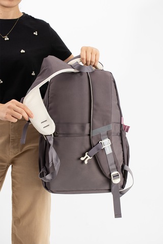 Ventis Qualty Okul Çantası Su Geçirmez Klinkır Kumaş Unisex Sırt Çantası Model 1g Açik Vizon