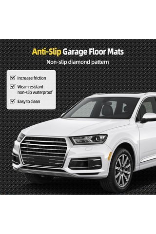 Fortunelane 4 X 8 Ft Elmas Vinil Garaj Paspası, Suv, Mpv, Kamyon İçin 2,5 Mm Kalınlık