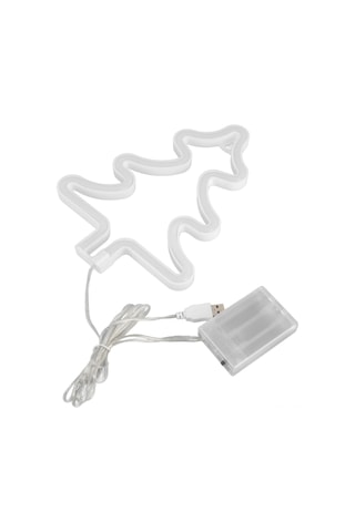 Mufunye Yeşil Aydınlatmalı Noel Ağacı Şekilli Led Neon Işıklı Dekorasyon - Partiler, Festivaller İçin Güvenli Usb/pilli Plastik Dekor Pil Dahil Değil Diğer