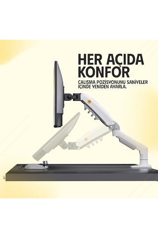 North Bayou NB F80 17-30" LCD/LED Kol Amortisörlü Vesa Monitör Beyaz